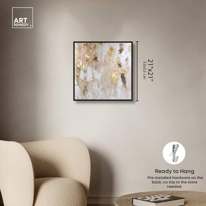 Golden Glimmer Gesture II Canvas by Art Remedy