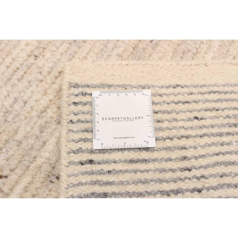 ECARPETGALLERY Hand-knotted Tangier Ivory Wool Rug - 8'0 x 10'2