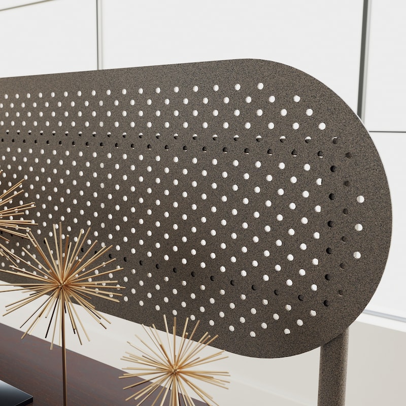 Wood L-Shaped Desk with 2 smooth-glide Drawers, Brown