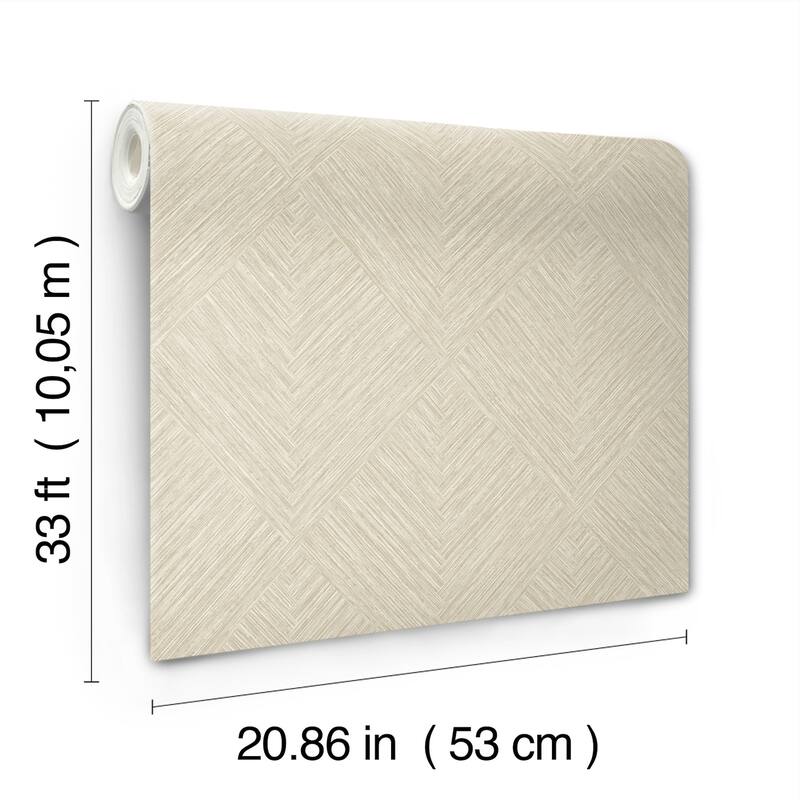 Chesapeake Hollis Taupe Textured Diamond Wallpaper