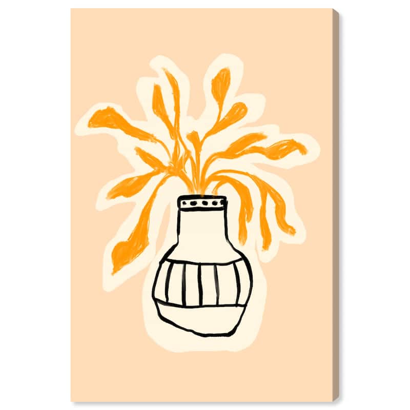 Wynwood Studio Canvas Floral and Botanical Gold Plants Yellow and Dark Yellow Modern & Contemporary Wall Art Canvas Print