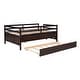 preview thumbnail 17 of 25, Solid Pine Wood Low Loft Bed Full Size with Full Safety Fence, Storage Drawers, and Trundle