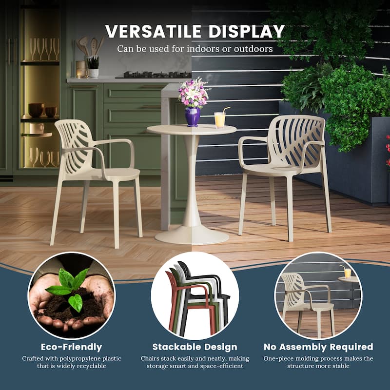 Frond and Form Outdoor Stacking Dining Armchair (Set of 2)