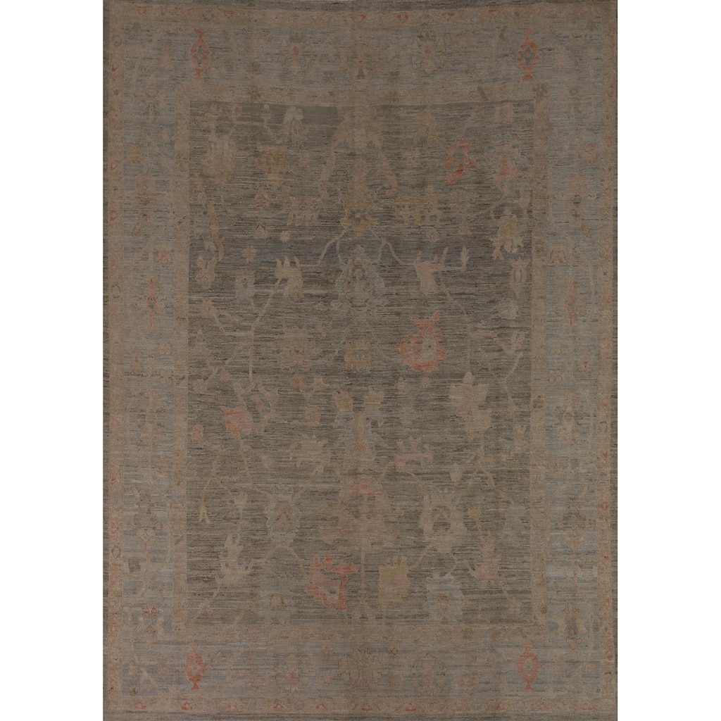 Transitional Oushak Turkish Area Rug Handmade Wool Carpet - 8'0"x 9'9"