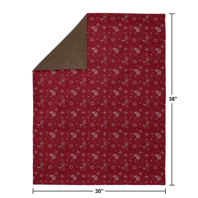 Wild West Bandana Collection Boy Baby Receiving Security Swaddle Blanket - Red Western Southern Country Cowboy