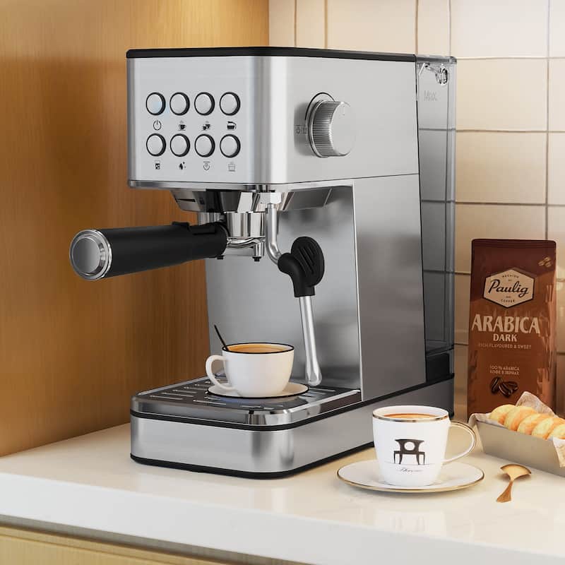 Gymax Espresso Machine 20 Bar w/Milk Frother 57OZ Removable Water Tank