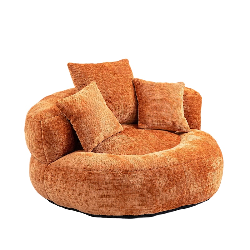 HOMEFUN Chenille Upholstered Durable Comfort Lounger High Back Bean Bag Chair