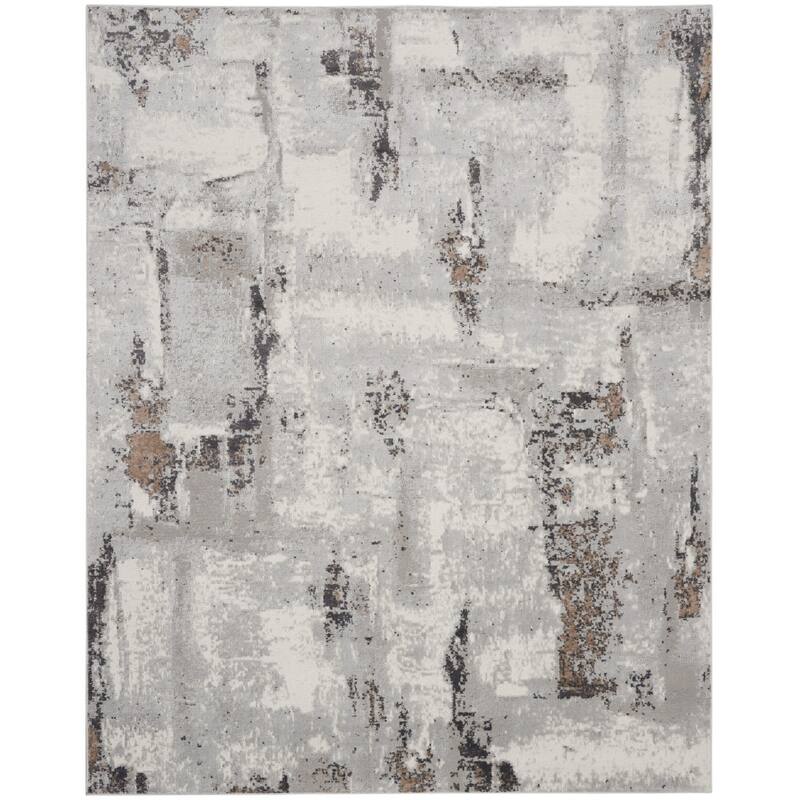 Hilic Power Loomed Abstract Modern Non Skid Low Pile Area Rug By HomeRoots - 144' X '108' X '0.25