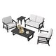 preview thumbnail 71 of 99, 5-Piece Teak Outdoor Conversation Set with Tables.