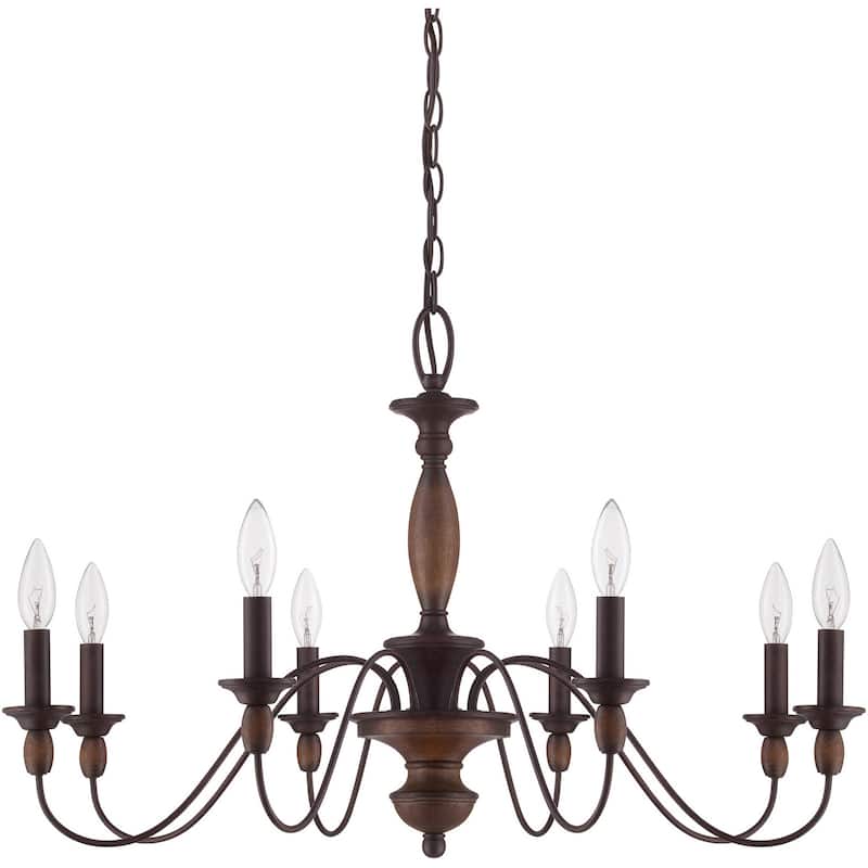 Holbrook 8-Light Chandelier in Tuscan Brown - Tuscan Brown