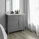 preview thumbnail 1 of 5, 36" Single Bathroom Vanity with Side Drawer Storage and Included Top and Sink, Grey