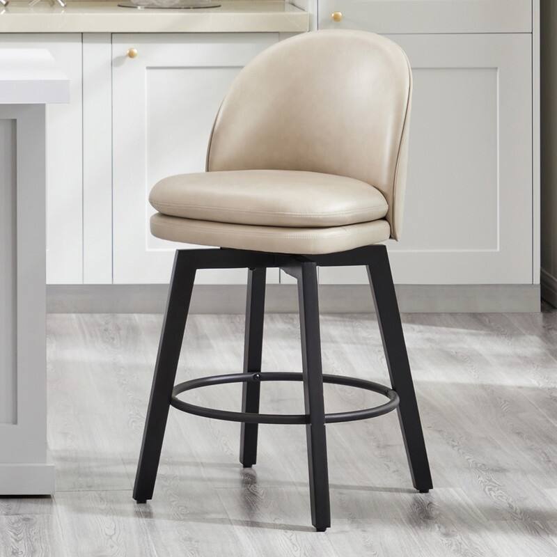 Spruce & Spring Madison Upholstered Swivel Counter Height Bar Stools