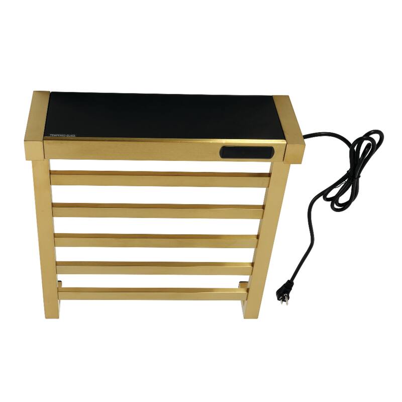 Kingston Brass Markus Wall Mount Plug-In Towel Warmer - Brushed Brass