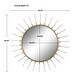 preview thumbnail 2 of 5, Uttermost 09883 Oracle 55-1/4" Diameter Sunburst Framed Bathroom