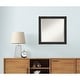 preview thumbnail 22 of 27, Beveled Wood Wall Mirror - Rustic Pine Black Narrow Frame