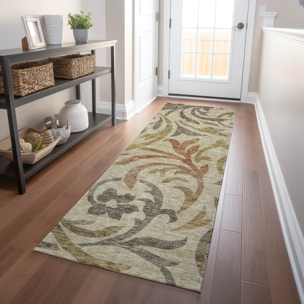 Premium Washable Super Soft Contempory Scroll Mayfield Rug