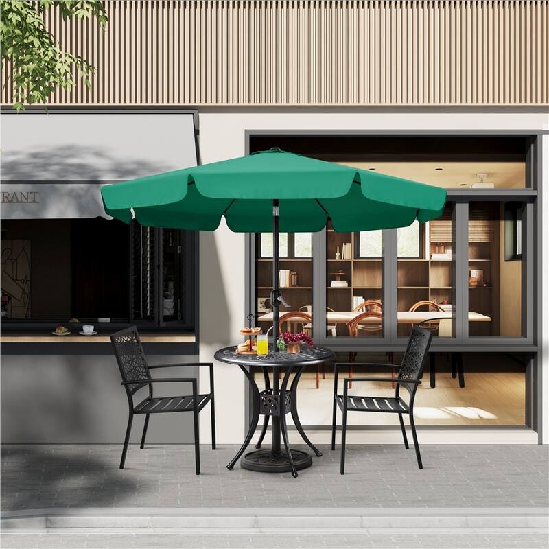 Yaheetech 9ft Outdoor Umbrella Market Umbrella with Push Button Tilt and Crank