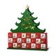 preview thumbnail 3 of 6, Glitzhome 15.25"H Lighted Wooden Christmas Tree Advent Calendar Decor - Multicolor