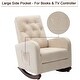 preview thumbnail 7 of 40, Velvet Rocking Chair with Side Pocket, Comfy Accent Chair with High Back, Upholstered Nursery Rocking Lounge Chair