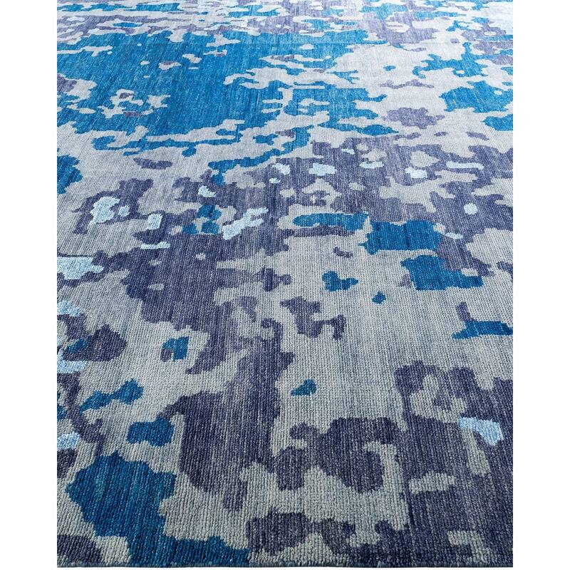 Modern One-of-a-Kind Handmade Area Rug - Sand, 8' 10" x 11' 10" - 8' 10" x 11' 10"