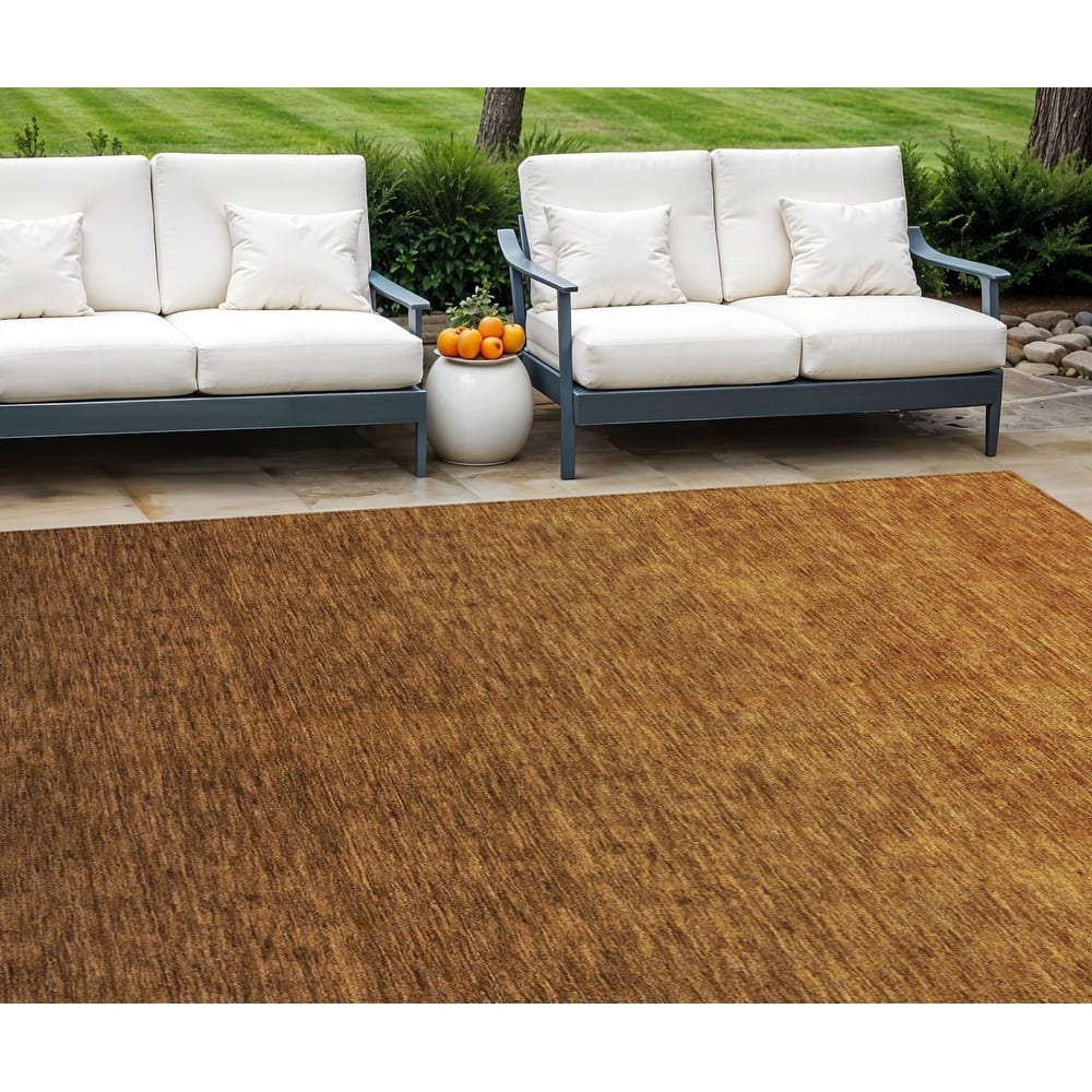 HomeRoots Ombre Transitional Rectangle Outdoor Rug