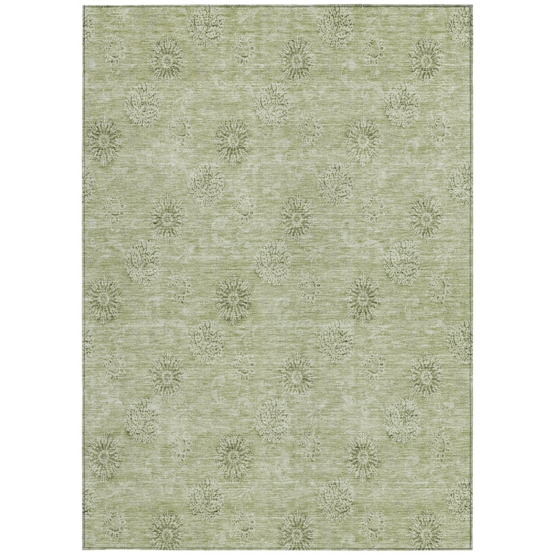 HomeRoots Floral Transitional Rectangle Outdoor Rug