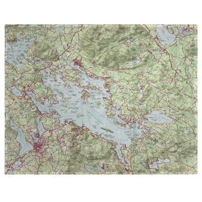 Lake Winnipesaukee, NH Nautical Map Place Mat Set of 4