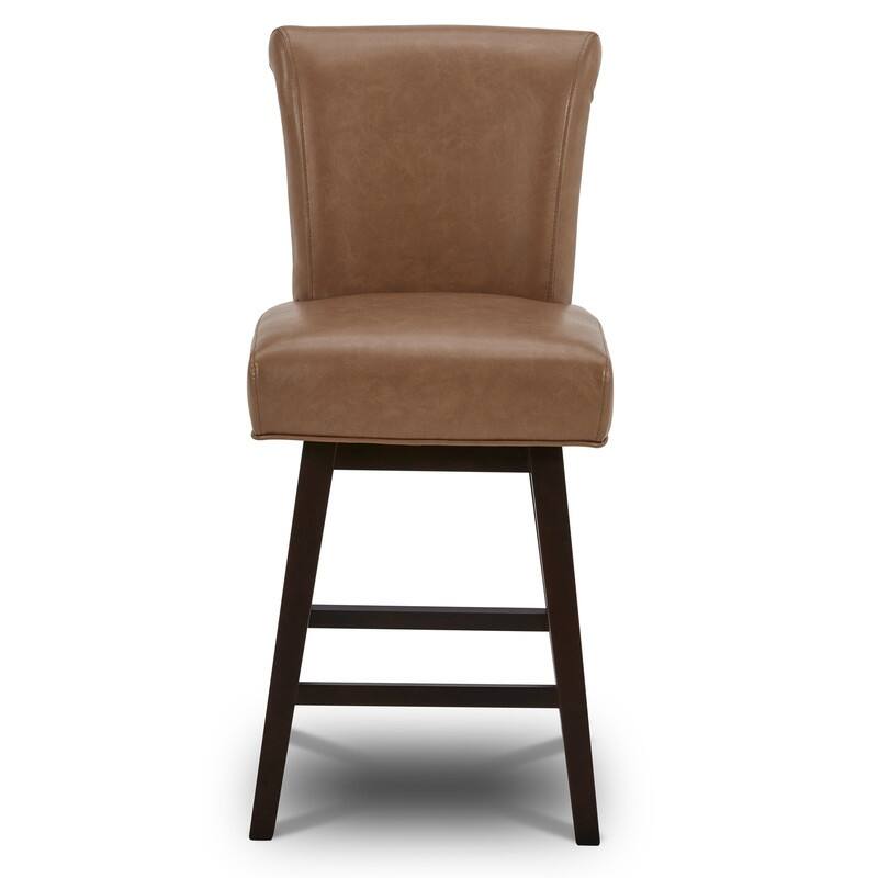 Spruce & Spring Noah Upholstered 26-inch Counter Height Swivel Barstool Set