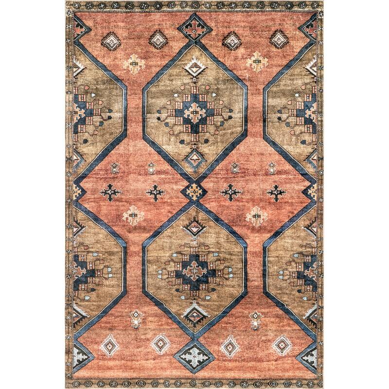 Nuloom Judy SpinClean Traditional Persian Machine Washable Area Rug