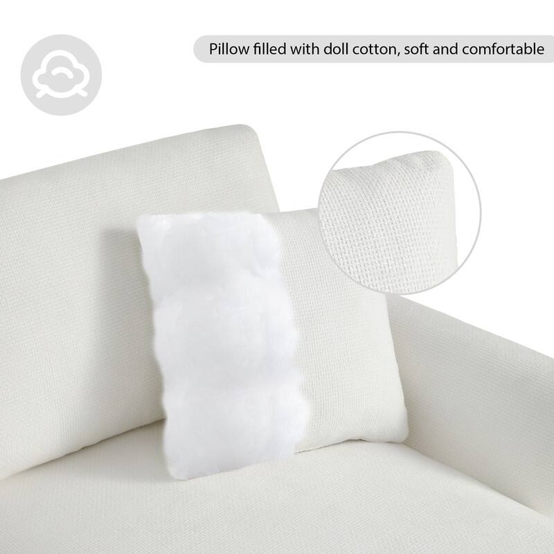 119" Modern Four-Seat L-Shaped Sofa with Two Pillows