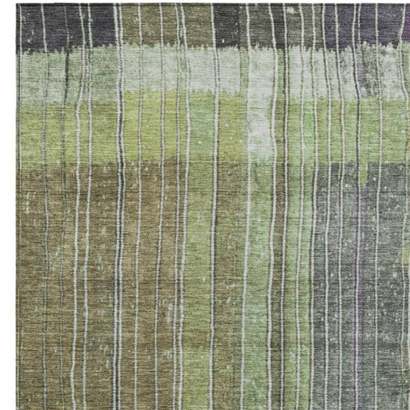 HomeRoots Striped Transitional Rectangle Outdoor Rug
