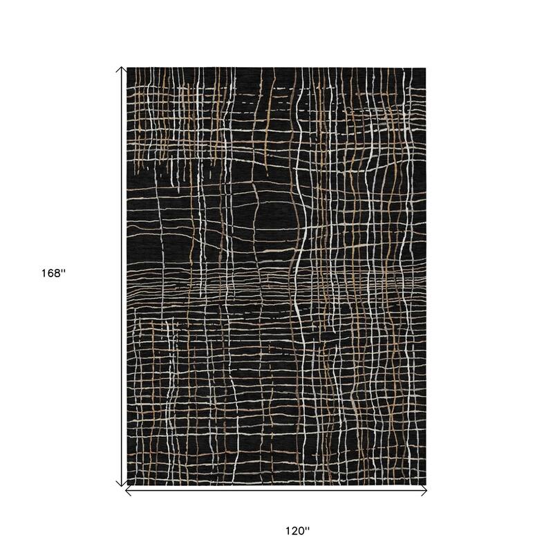 HomeRoots Striped Transitional Rectangle Outdoor Rug