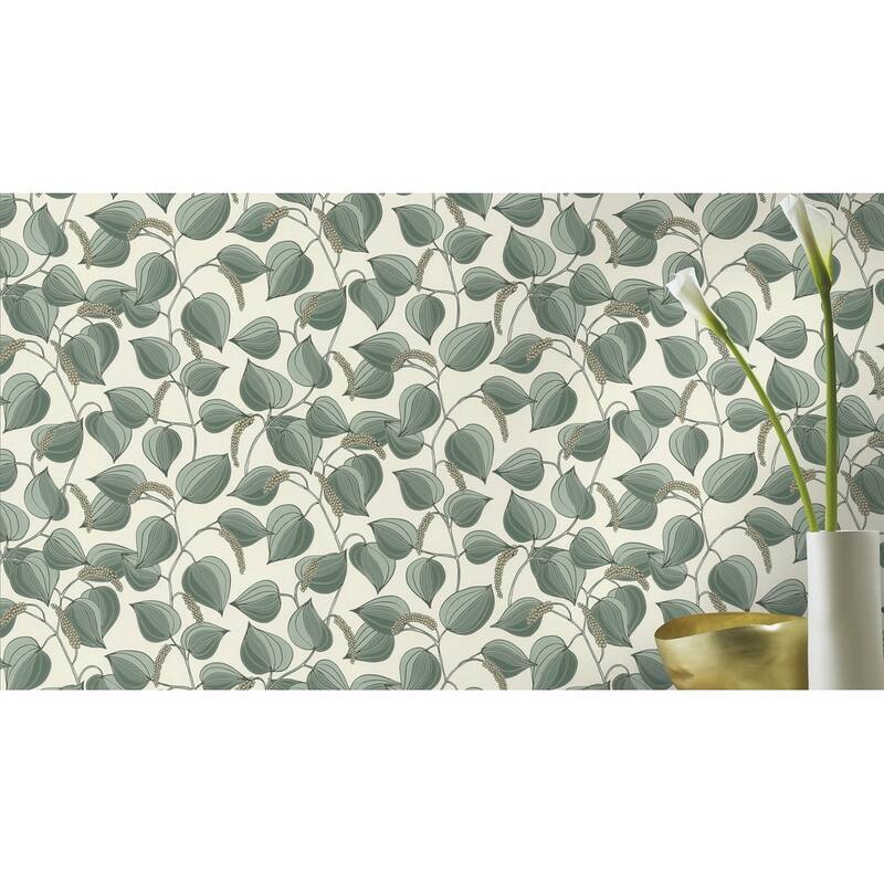 Rasch Alaia Green Leafy Vine Wallpaper