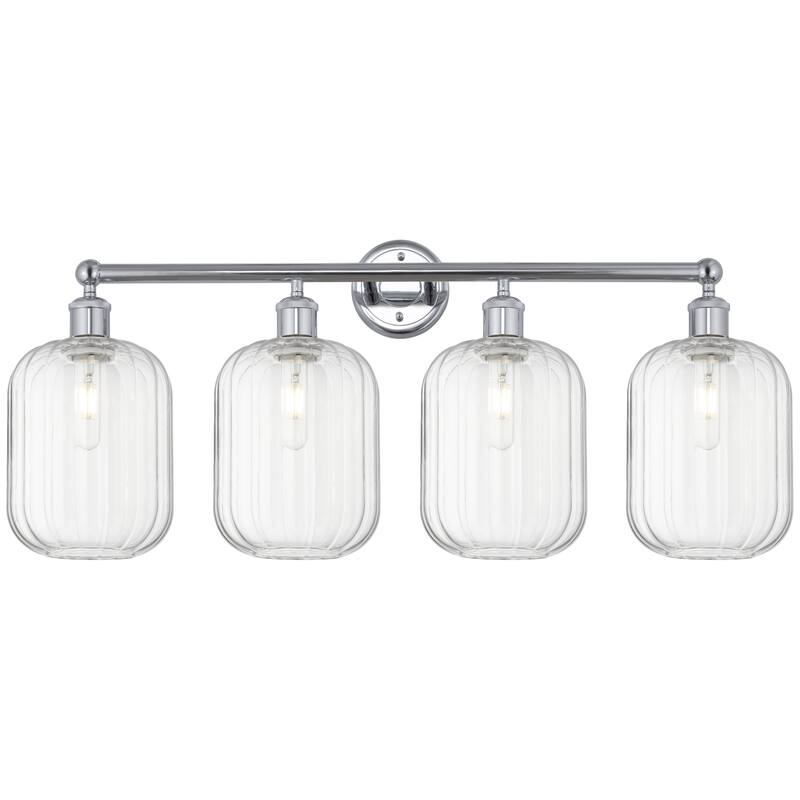 Innovations Lighting Endless Possibilities Edison - Preston - 4 Light 34" Jar Shade Bath Vanity Light - Clear/Polished Chrome