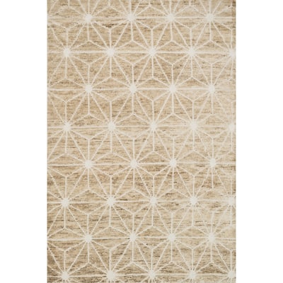Alexander Home Phoenix Geometric Moroccan Hand Knotted Jute Wool Area Rug