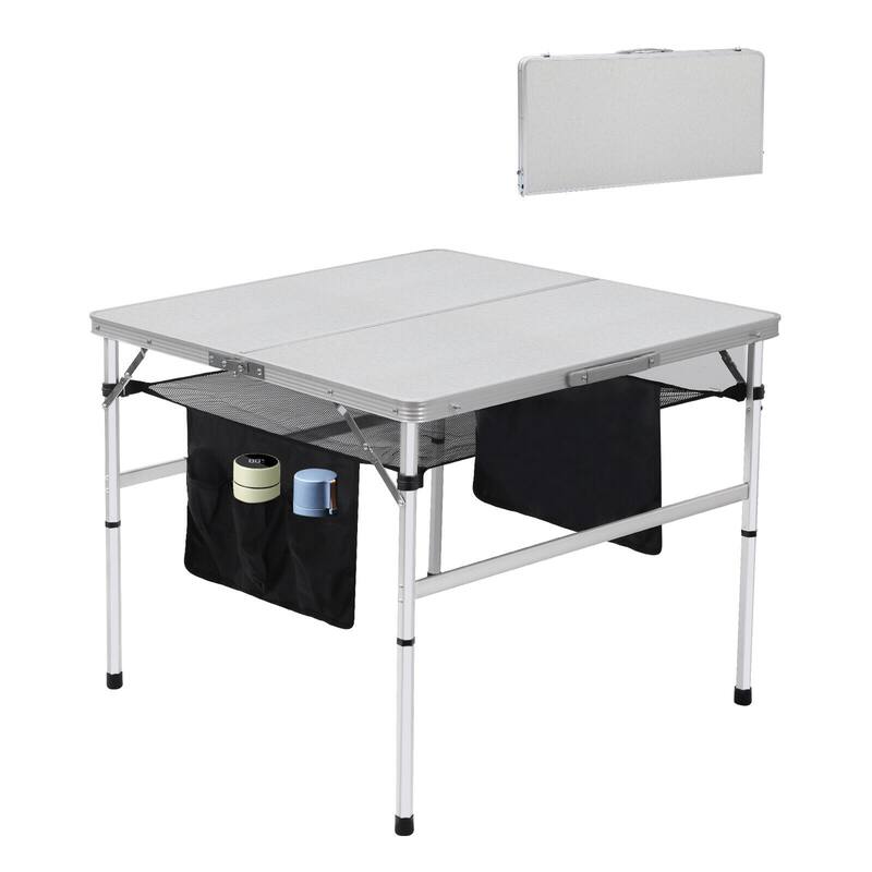 Picnic Table Square, Outdoor Table, Small Table, Card Table Height Adjustable
