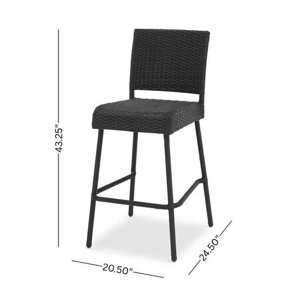 Neal Counter Stool Neal Outdoor Wicker Bar Stools by Christopher Knight Home - Bed Bath ...