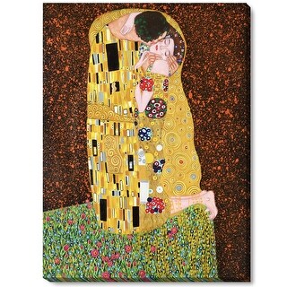 Gustav Klimt 'The Kiss' (Full View) Hand Painted Oil Reproduction