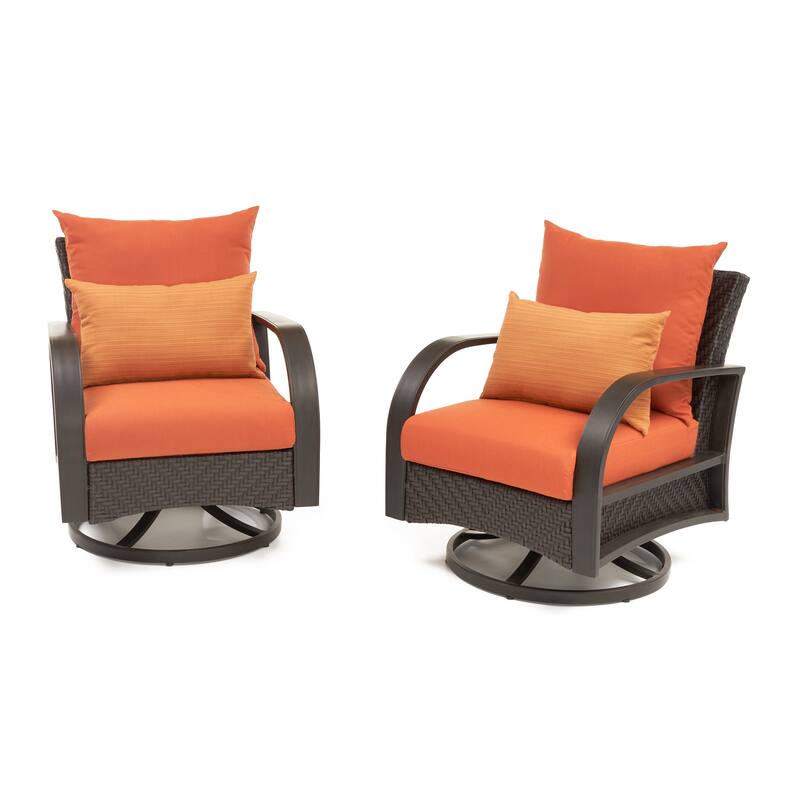 Barcelo 4 Piece Sunbrella Outdoor Patio Motion Seating Set with Table
