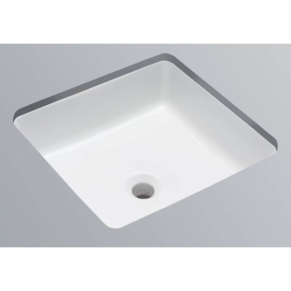 Mirabelle Miru1616 16 1 4 Square Porcelain Undermount Bathroom Sink With Concealed Overflow White