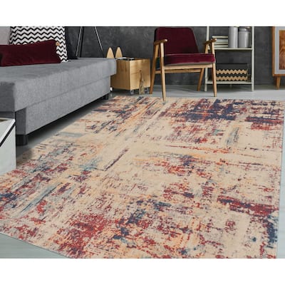 Noori Rug Low-Pile Rivaj Beige/Blue Rug