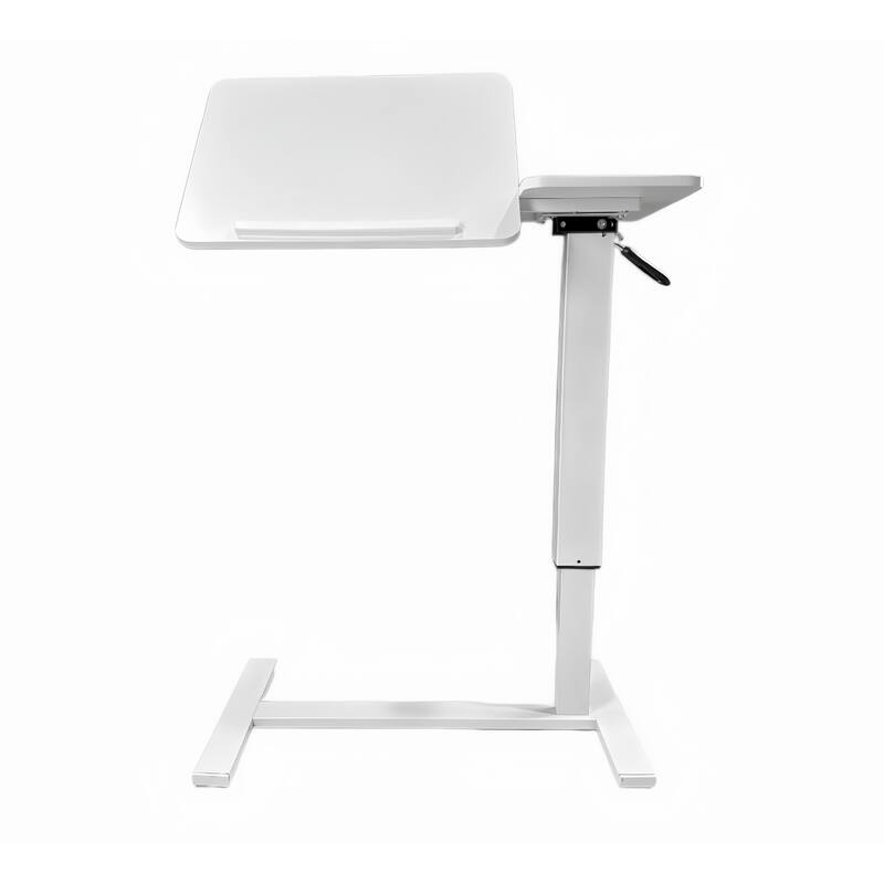Bedside Table,Folding Overbed Bedside Desk Mobile Rolling Laptop Stand Tilting Table with Wheels Height Adjustable Tray Table
