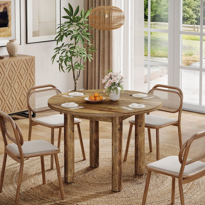 39-inch Round Dining Table for 4