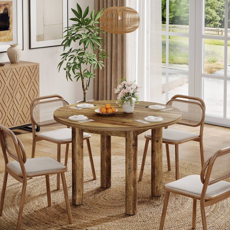 39-inch Farmhouse Round dining table for 4