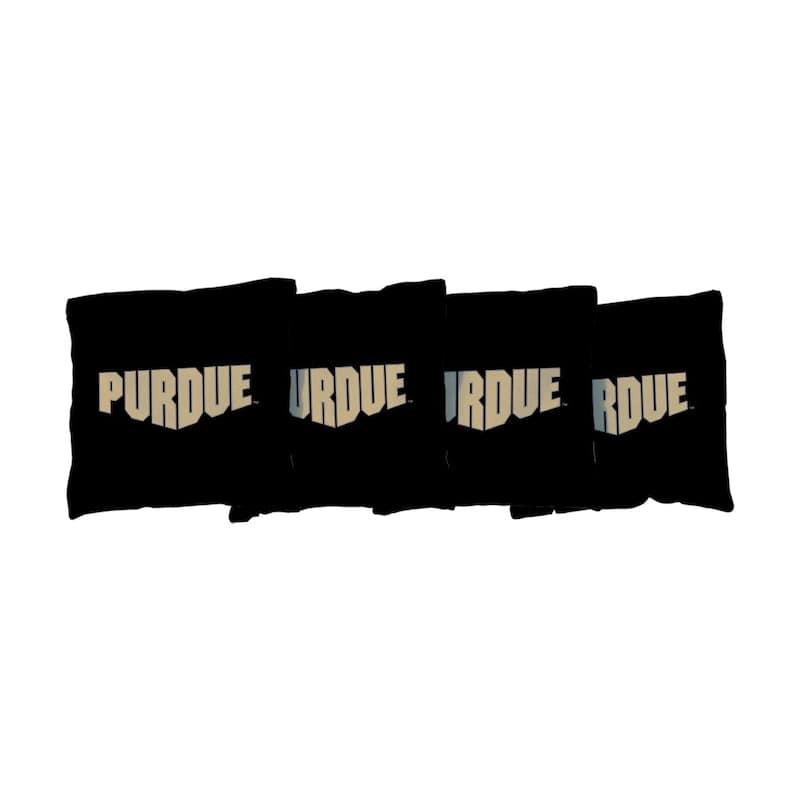 Purdue Boilermakers Black Cornhole Bags - Corn Filled
