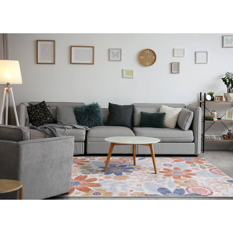 Alpine Rug Co. Multi-Colored Spring Garden Playful Area Rug