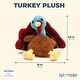 preview thumbnail 3 of 4, Tadpoles Turkey Stuffed Animal, Thanksgiving Plush Toy for Kids, Fall Home Decor (9 in) - Multi