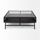 preview thumbnail 29 of 43, Arelius Light Brown Solid Wood w/ Black Iron Base Square Display Coffee Table