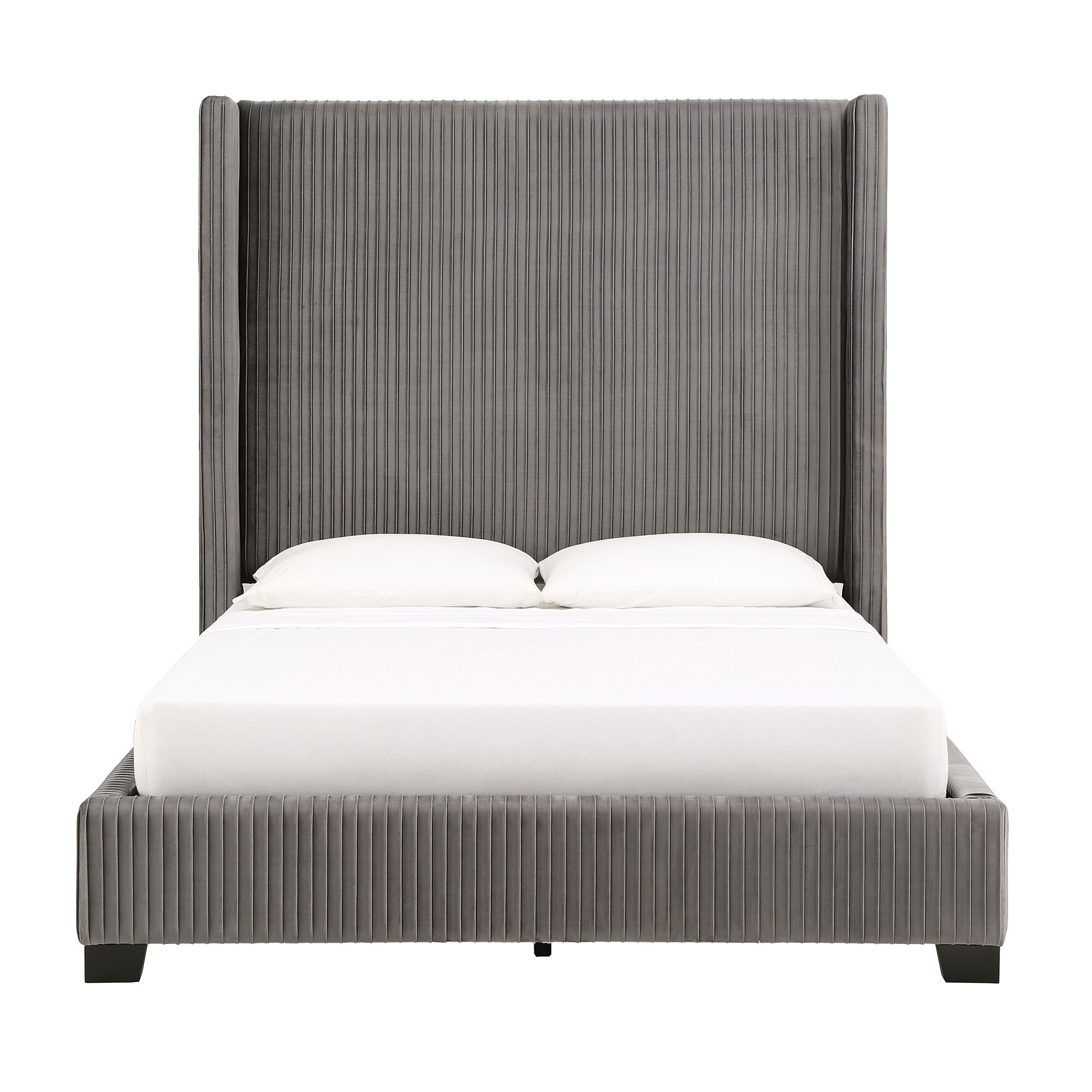 Judith Pleated Velvet Wingback Bed By Inspire Q Modern On Sale Overstock 31440608