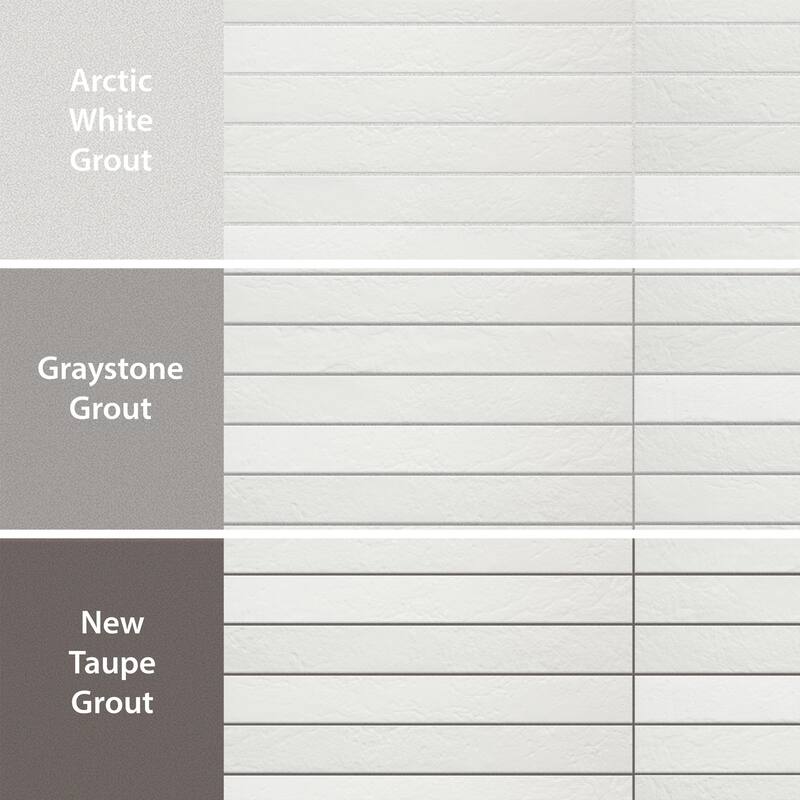 Merola Tile Sedona White 1-7/8" x 17-3/4" Porcelain Floor and Wall Tile